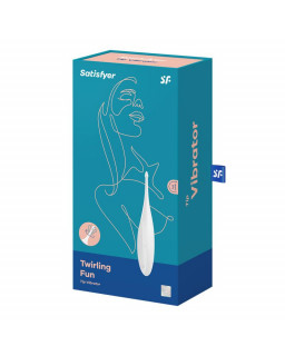 Twirling Fun Varita Vibradora Silicona USB Blanco