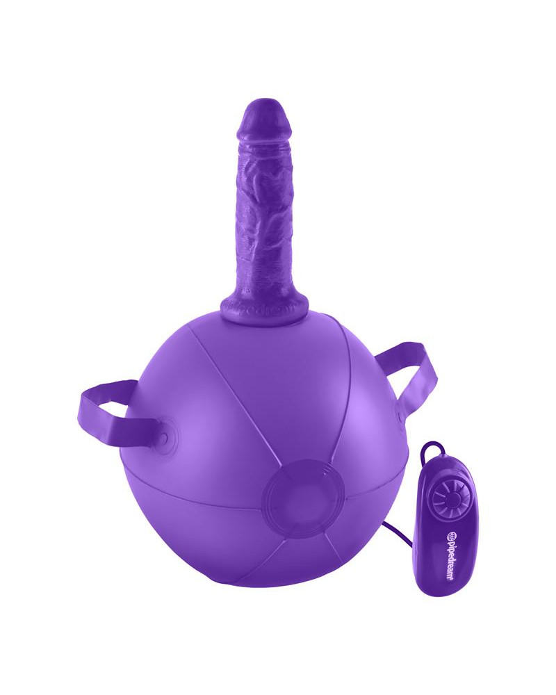 Mini Bola con Dildo y Vibracion Purpura