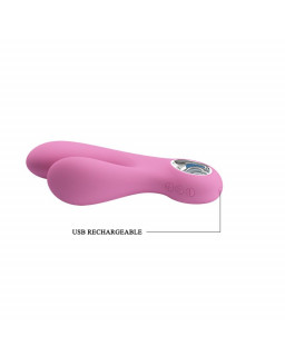 Vibrador Canrol USB Silicona Rosa Suave