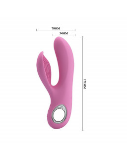 Vibrador Canrol USB Silicona Rosa Suave