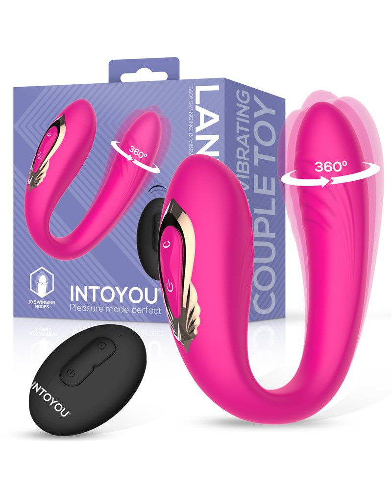 Lanty Vibrador para Parejas con Oscilacion 360º y Control Remoto