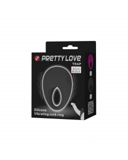 Pretty Love Anillo Vibrador Trap Color Negro