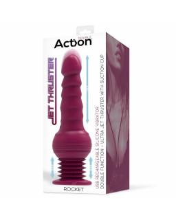 Rocket Vibrador con Thrusting Ultra Jet Thruster con Potente Ventosa