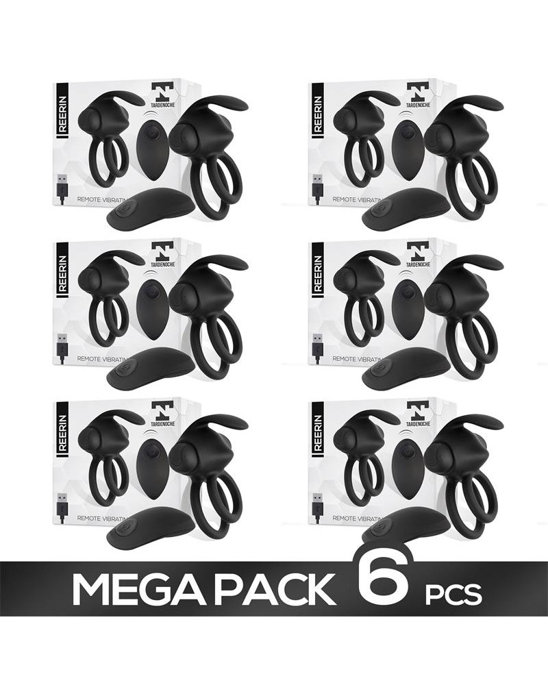 Pack de 6 Anillo Doble para el Pene con Control Remoto