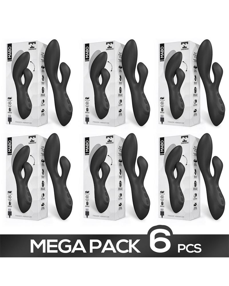 Pack de 6 Mabo Vibrador Punto G con Movimiento Finger Silicona Unibody