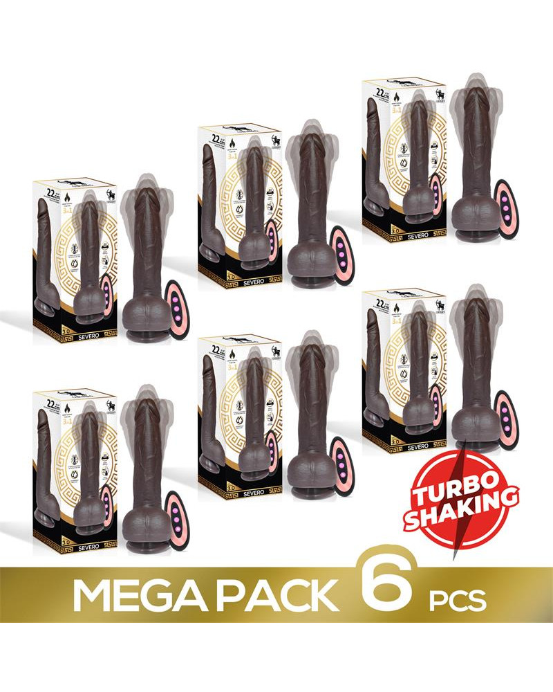 Pack de 6 Severo Dildo Realista Turbo Shaking Thrusting Rotacion 360º y control Remoto