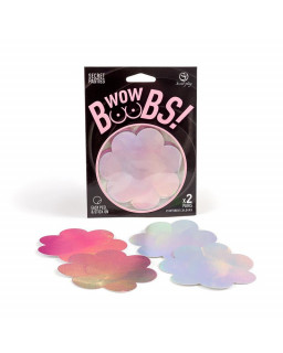 Wow Boobs Cubre Pezones Flores Holograficos