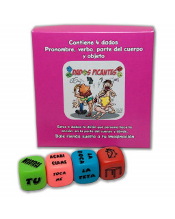 Juego 4 Dados Fluorescentes