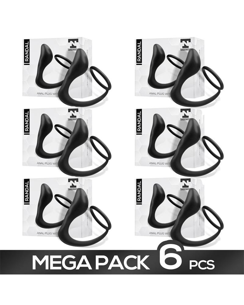 Pack de 6 Randal Plug Anal con Anillo para el Pene