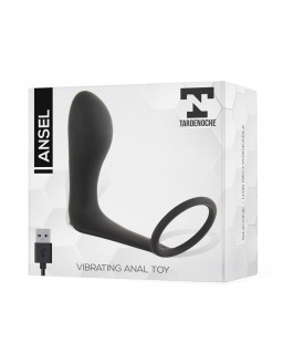 Ansel Plug Anal con Vibracion y Anillo USB Silicona