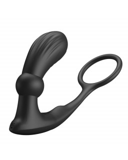 Warren Plug Anal y Anillo para el Pene con Vibracion y Pulsacion a Control Remoto