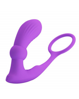 Warren Plug Anal y Anillo para el Pene con Vibracion y Pulsacion a Control Remoto