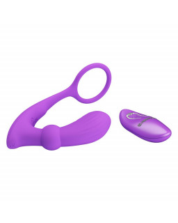 Warren Plug Anal y Anillo para el Pene con Vibracion y Pulsacion a Control Remoto