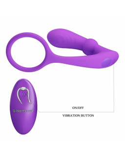 Warren Plug Anal y Anillo para el Pene con Vibracion y Pulsacion a Control Remoto