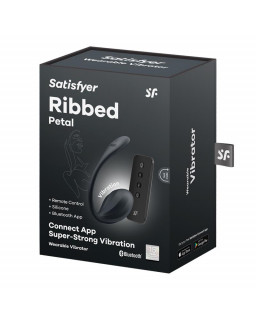 Ribbed Petal con Satisfyer Connect APP Negro