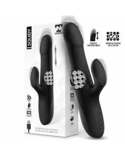 Squidy Vibrador Funcion de Movimiento Up and Down y Bolas Rotadoras USB Silicona