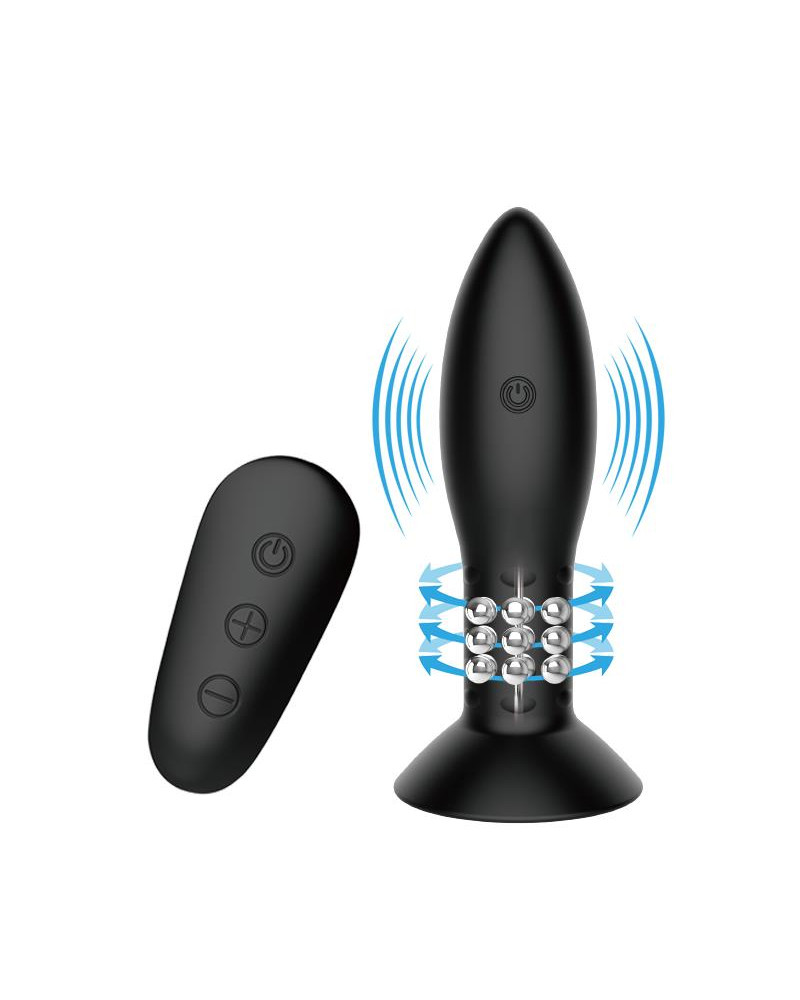 Plug Anal Inflable con Vibracion y Rotacion Control Remoto Mr Play