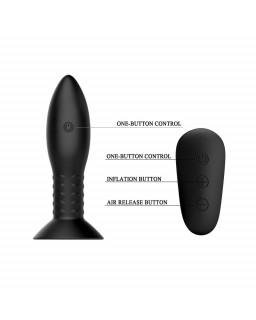 Plug Anal Inflable con Vibracion y Rotacion Control Remoto Mr Play