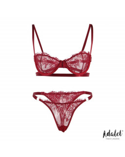 Mia Set Sujetador y Tanga de Encaje Burgundy