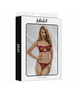 Mia Set Sujetador y Tanga de Encaje Burgundy