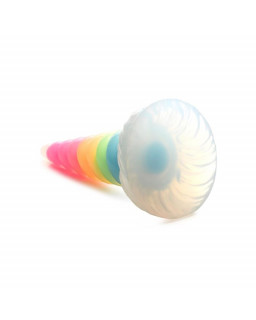 Dildo Luminiscente Rainbow Brilla en la Oscuridad