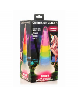 Dildo Luminiscente Rainbow Brilla en la Oscuridad