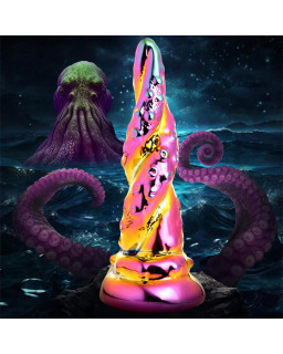 Dildo de Vidrio borosilicato Enchanting Rainbow