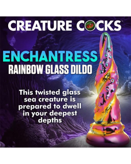 Dildo de Vidrio borosilicato Enchanting Rainbow