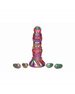 Dildo Ovipositor con 4 Huevos de Silicona 9