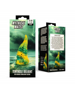 Dildo Tentacle Delight Verde y Amarillo 224 cm 88