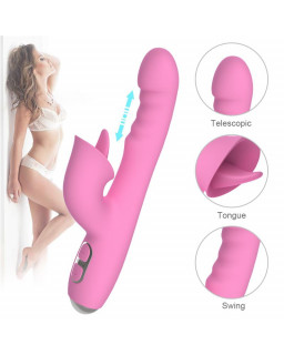 T May Vibrador con Empuje y Movimiento Swing