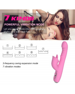 T May Vibrador con Empuje y Movimiento Swing