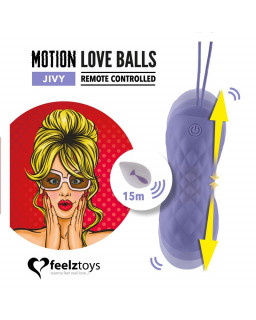 Huevo Vibrador Motion Love Balls con Control Remoto Jivy Purpura