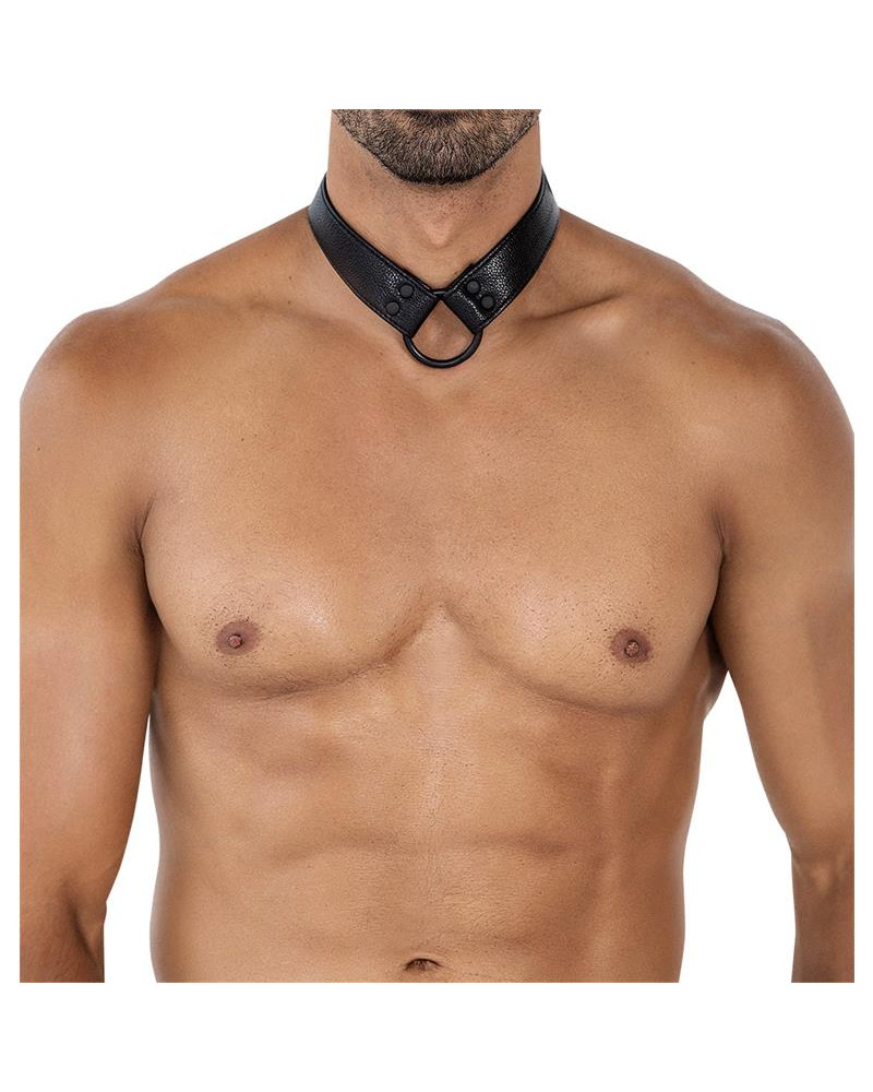 BL4CK08 C Ring Body Collar Blackleatherlike Talla unica