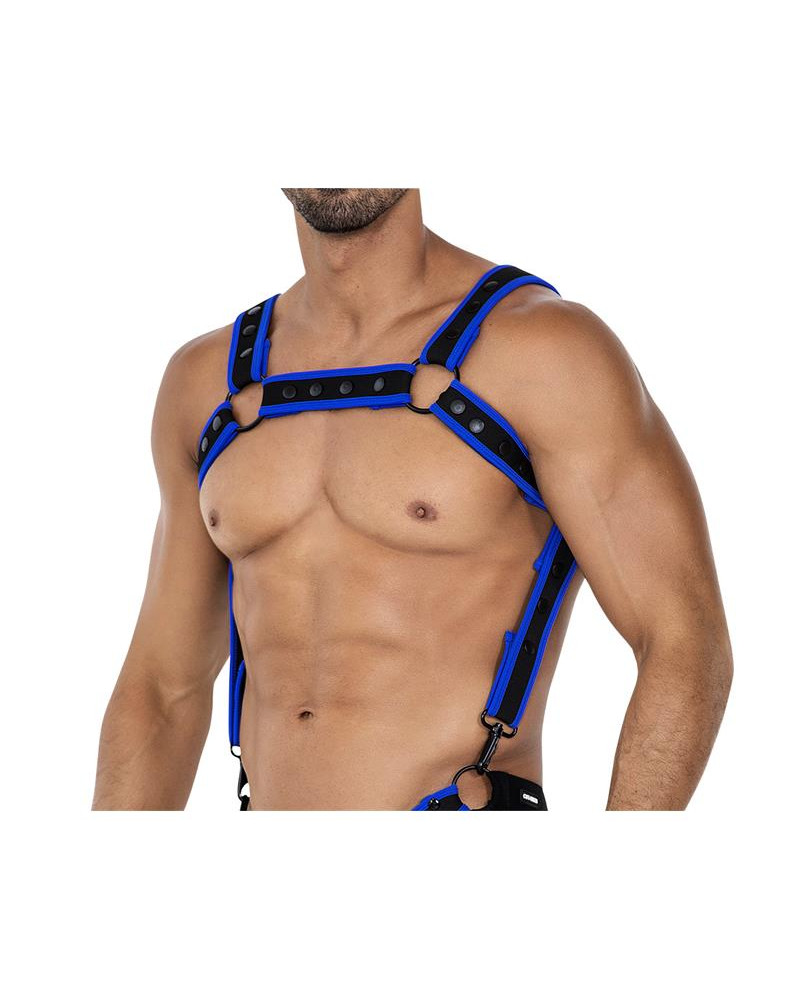 H4RNESS05 Arnes de Pecho Neon Azul Electrico Talla unica