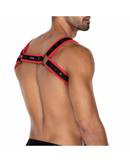 H4RNESS05 Arnes de Pecho Neon Rojo Talla unica