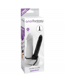 Dildo Anal Double Trouble Color Negro