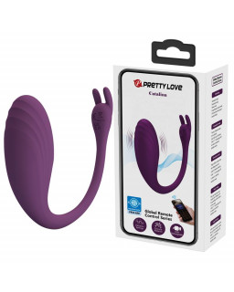 Catalina Huevo Vibrador con APP Purpura