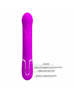 Coale Vibrador con Bolas Rotatorias y Up and Down USB