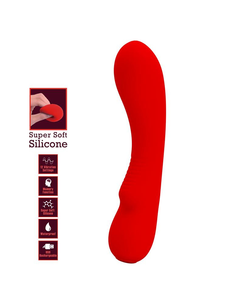 Prescott Vibrasor USB Silicona Rojo