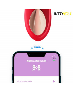 Vibrador de Braguita con APP Silicona Rojo