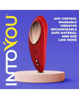 Vibrador de Braguita con APP Silicona Rojo