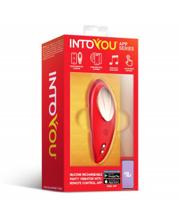 Vibrador de Braguita con APP Silicona Rojo