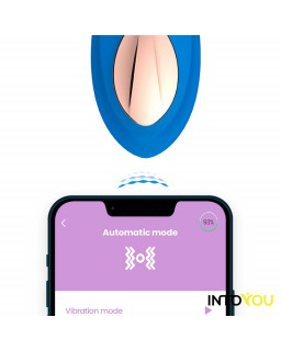 Vibrador de Braguita con APP Silicona Azul