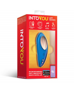 Vibrador de Braguita con APP Silicona Azul