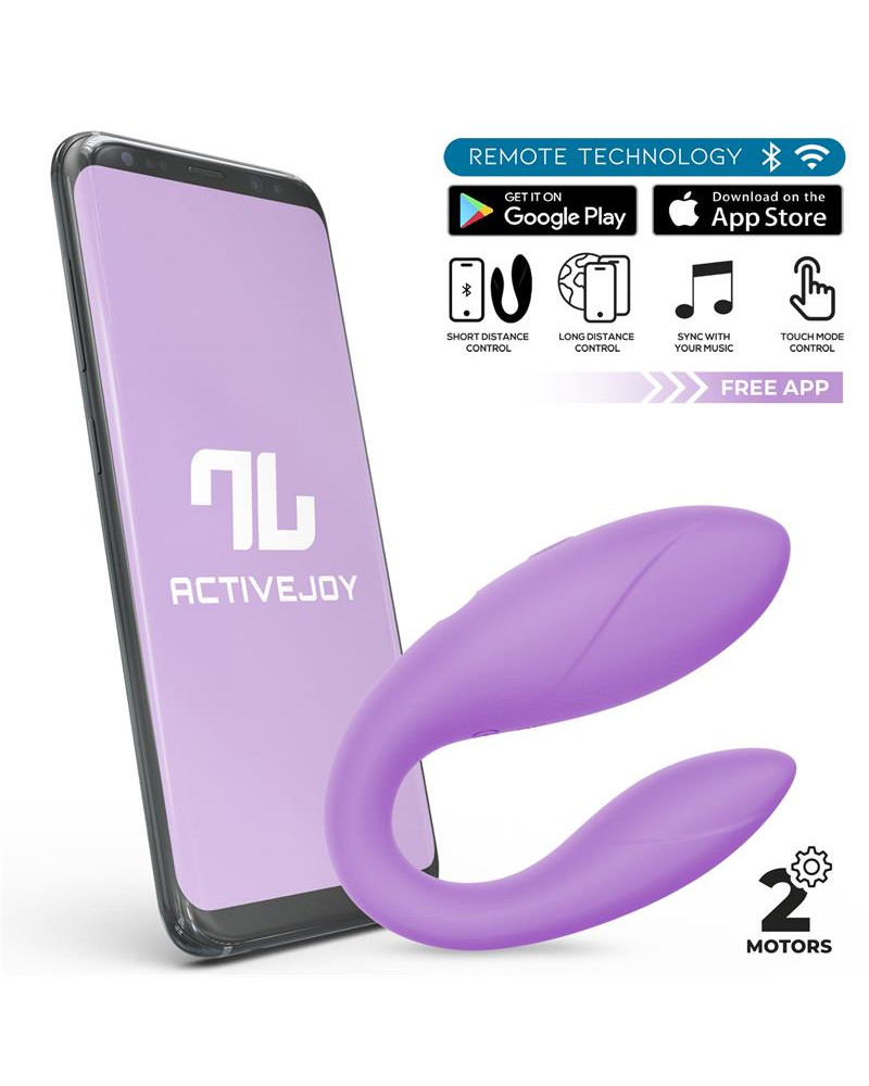 Juguete para Parejas con APP Flexible Silicona Lavanda