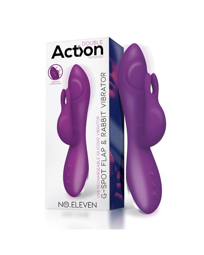 No Eleven Vibrador con Conejito Punto G y Fucion de Pulsacion USB Margnetico Silicona