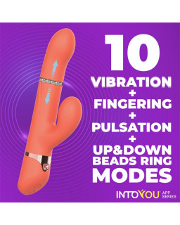 Mindy Vibrador con Anillo de Bolas Up and Down Finger y Pulsacion con APP