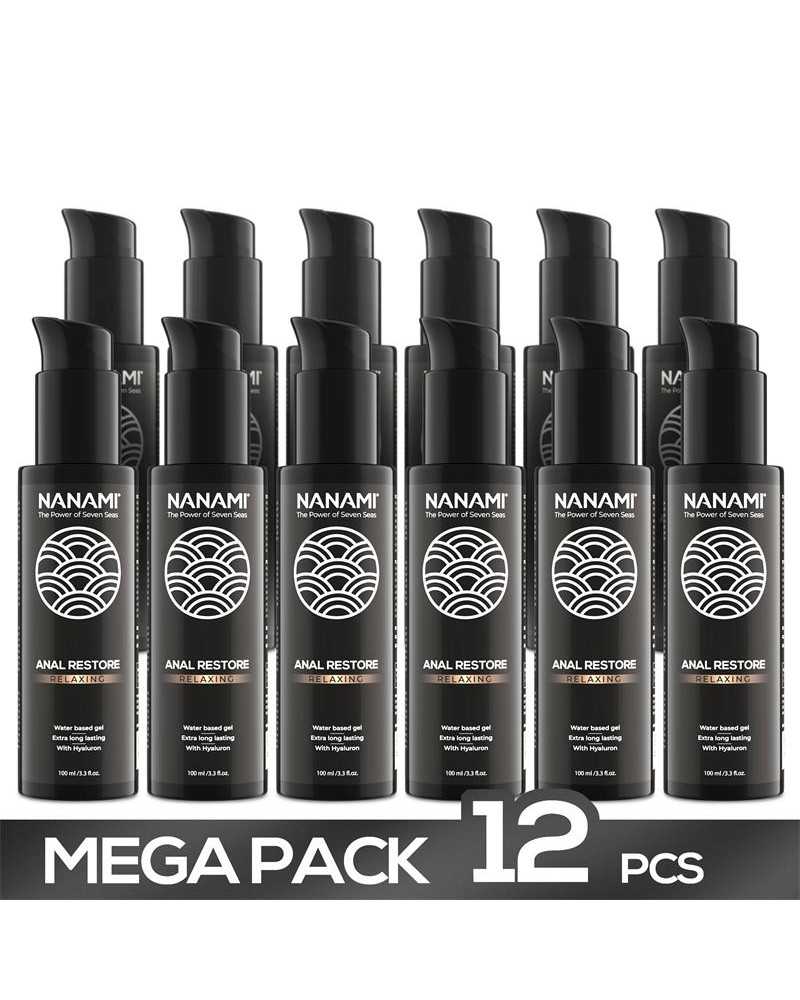 Pack de 12 Gel Lubricante Anal a Base de Agua Anal Restore 100ml