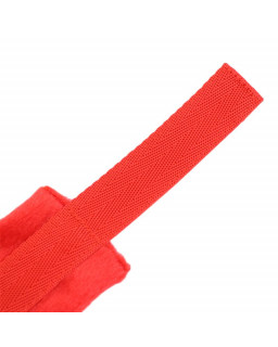 Esposas de Tela con Velcro para Munecas con Pelo Largo Rojo